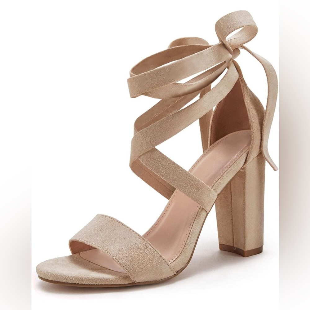 Elegant Tan Strappy Heels